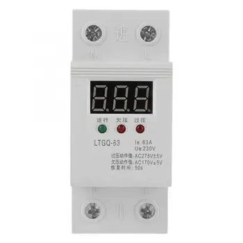 

AC 230V 2P/63A Digital Voltage Relay Automatic Reconnect Voltage Protector Undervoltage Relay