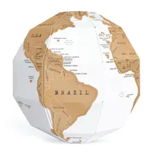 DIY скретч Глобус 3D стерео сборка глобус Карта мира путешествия малыш детская игрушка подарок портативный размер DIY стоящая головоломка игрушка