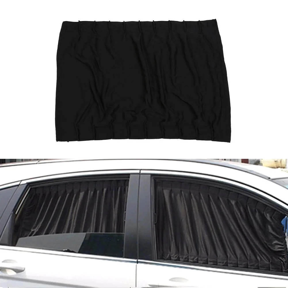 2pcs Car Side Window Sun Shade UV Protection Curtain Slidable
