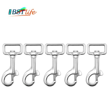 

5PCS 74mm 304 Stainless Steel Swivel-Eye Bolt Spring Snap Hook Square Eye Swivel Quick Hook Hiking Camping Carabiner Pet Chains