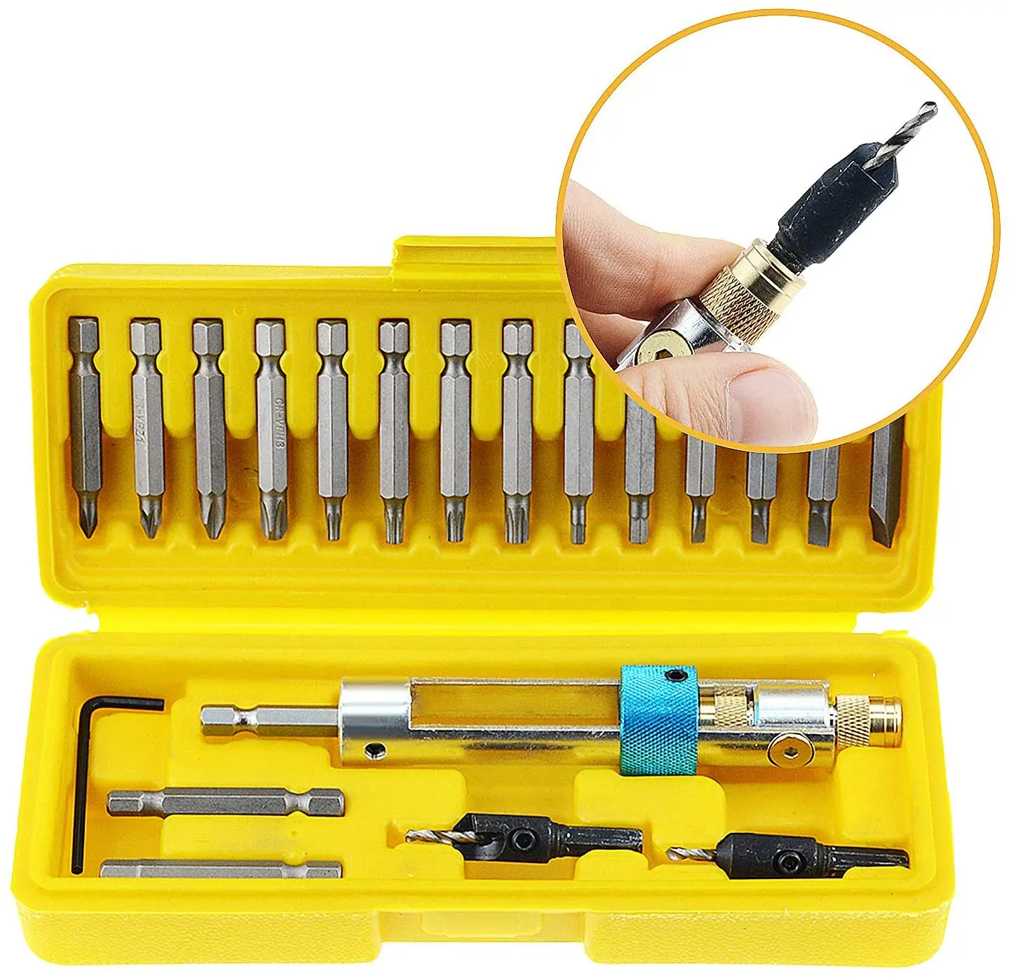20Pcs Half Time Drill Multi Screwdriver Sets High Speed Steel 16 Different Kinds Head