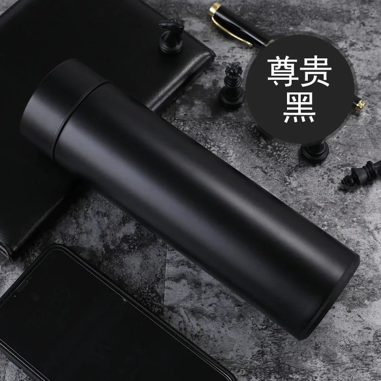 black WD0102 умная изоляционная чашка 304 термос из нержавеющей стали гидро колба портативная кружка термос для воды с дисплеем температуры - Цвет: black