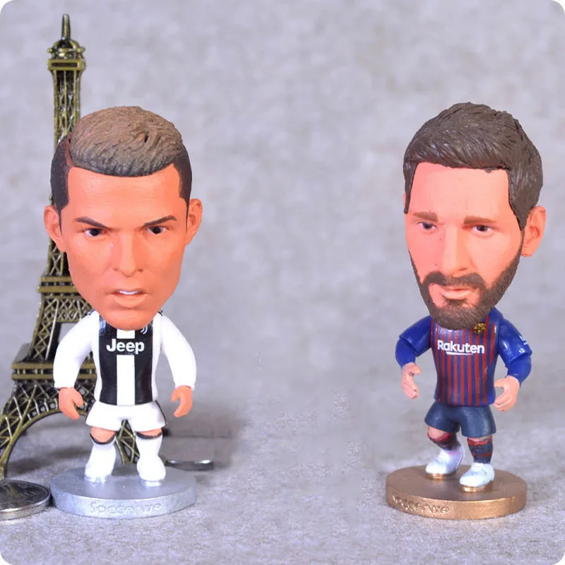 

Best Gift 1pcs Football star dolls Soccer Player Star Cristiano Ronaldo Lionel Messi 2.5" Action Dolls Figurine CR7 Toy