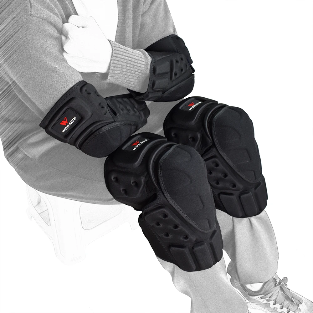Protector Kneepad-Set Support Skateboard Hockey Ski-Roller Motocross WOSAWE MTB