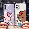 GYKZ Cute Dinosaur Bear Couple Clear Phone Case For iPhone 12 11 Pro XS MAX XR X SE20 7 8 6Plus Animal Soft Silicone Cover Coque ► Photo 2/6