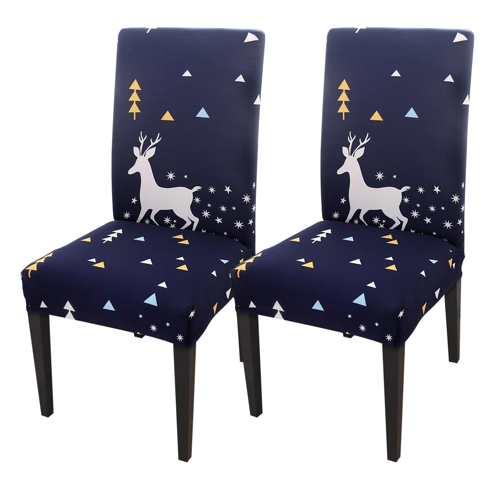 B-2pcs New Printing Rainforest Chair Cover Elastic Seat Chair Covers Protector Seat Slipcover For Home Hotel Banquet Wedding Decoration - Цвет: B-2pcs
