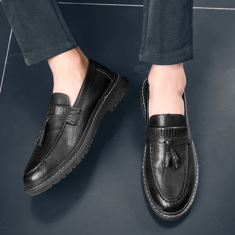 

Classic Business Men's Dress Shoes Fashion Elegant Formal Wedding Shoes Men Slip on Office Oxford Shoes for Men Black %