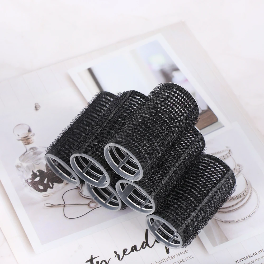 Black Large Self Grip Hair Rollers Pro Salon Hairdressing Curlers Professional Multi Size DIY hair styling tool,hair curling tools