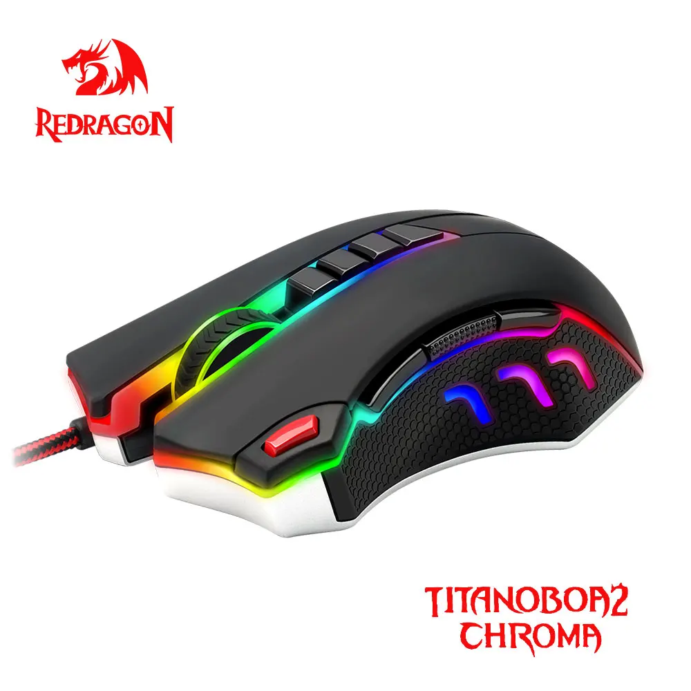 silent wireless mouse Redragon LEGEND M990 USB wired RGB Gaming Mouse 24000DPI 24buttons programmable game mice backlight ergonomic laptop PC computer small computer mouse