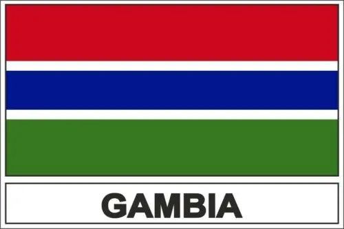 Adesivi Bandiera Wag Gambia Adesivi Per Auto, Motos, Laptop, Industria