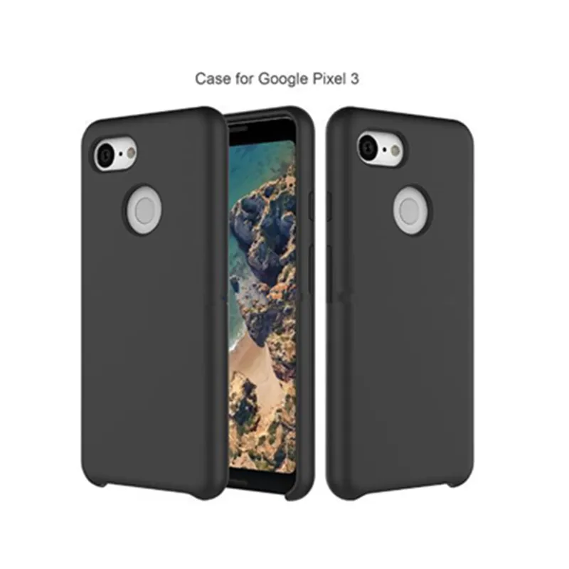 

For Google Pixel3 Pixel 3 XL CASE With Protector shell Soft Liquid silicone Phone Back Cover Coque