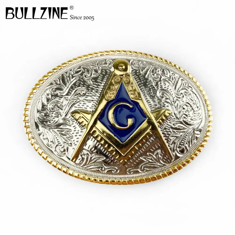 The Bullzine wholesale mason belt buckle with gold and silver finish FP-03553 suitable for 4cm width snap on | Дом и сад
