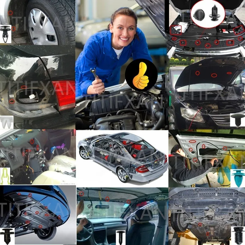 260 шт. автомобильный пластиковый крепежный ящик набор запчастей для Toyota Honda Nissan Ford VW сиденье для автомобилья Лада Mazda peugeot Citroen Renault