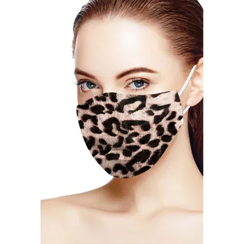 

20PCS Disposable Non-woven Face Mask Fashion Digital Print Breathing Adult 3 Layer Design Mask Mouth Mask With Design Masque