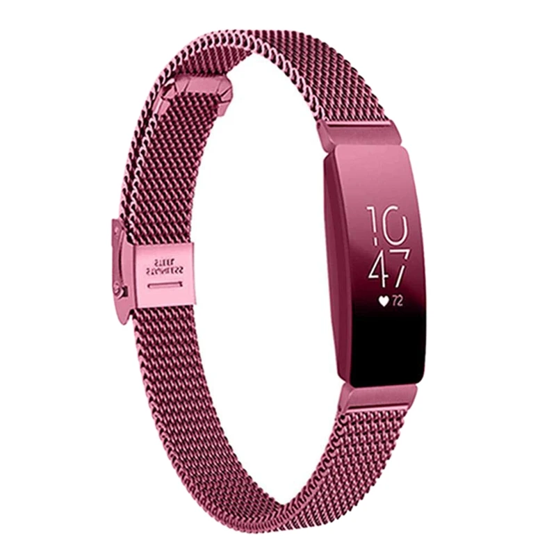 

NEW-For Fitbit Inspire & Fitbit Inspire Hr,Double Buckles Replacement Strap-Adjustable Magnetic Milanese Stainless Steel Watch