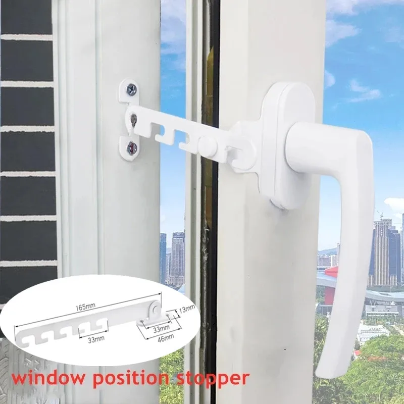 Adjustable Window Sash Limiter Stopper Wind Brace Kids Safety Lock Window Restrictor Opening Security Door Latch Guard