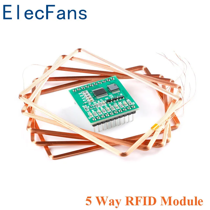 5-канальный модуль считывания карт RFID 5 В 125 кГц контроль времени и доступа