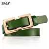 Ladies Soft Genuine Leather Belts Girls Gold Buckles Metal Female Retro Thin Belt for Women Jeans 1.5cm Wide LDFC004 ► Photo 1/6