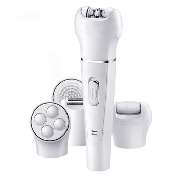 

5 in1 Kit Women Wash Facial Cleansing Brush Washable Deep Cleanser Female Skin Electric Facial Massager For Body Face