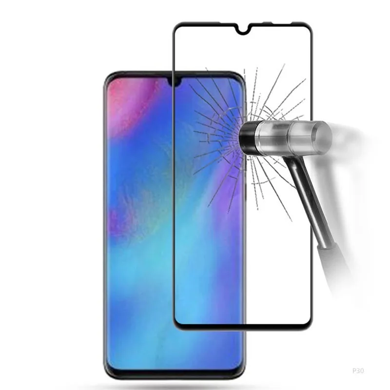 Sinzean 100 шт 2.5D для Huawei P30 полное покрытие закаленное стекло lite полный клей 6D/9D защита