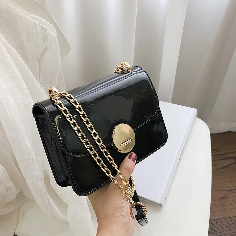 

High Grade Sense Patent Leather Bag Women's 2019 New Style Fashion Korean-style INS Versatile Chain Shoulder WOMEN'S Bag