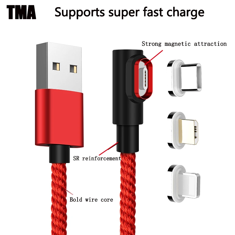 5А супер быстрая зарядка Магнитный USB кабель type C Micro usb для зарядки данных быстрое