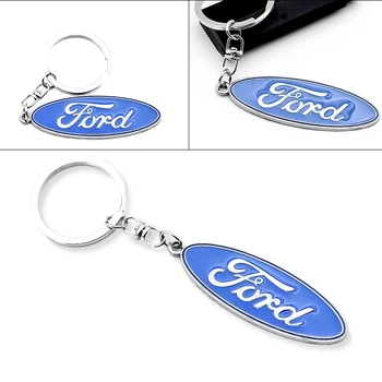 

3D Metal Car Key Ring Keychain Sliver Car badge For Fords Focus 2 3 1 MK2 MK3 MK1 Fusion Accessories