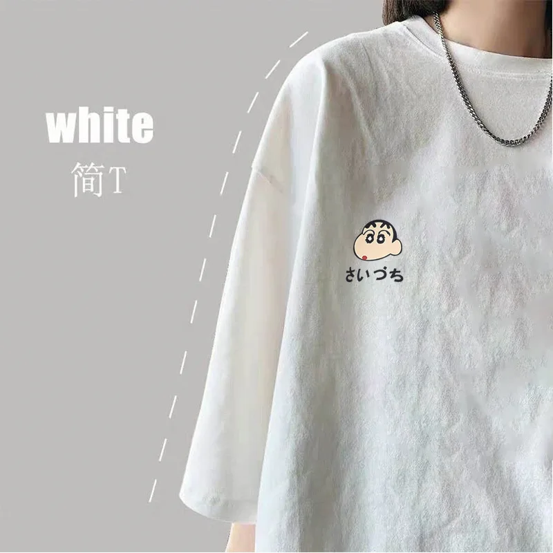 Women T-shirt Round Collar Summer Cartoon 2020 New Half Loose Sleeve  Print Casual Simple Wild T-Shirt