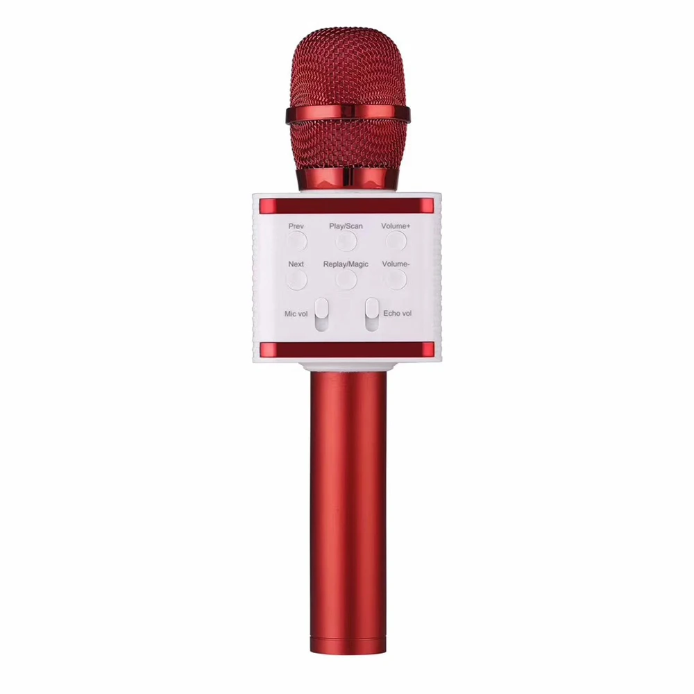 V7 профессиональный Bluetooth беспроводной микрофон караоке динамик микрофона ручной музыкальный плеер микрофон для вокала, с рекордером KTV MIC