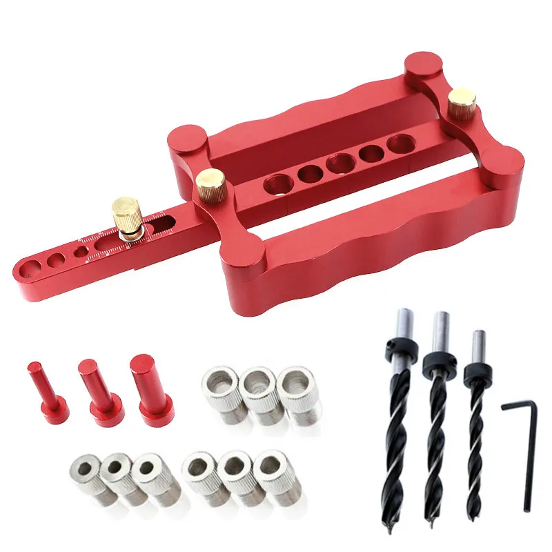 

Hole Doweling Jig Kit Woodworking Wood 6/8/10mm Drill Locator Guide Tool Kit