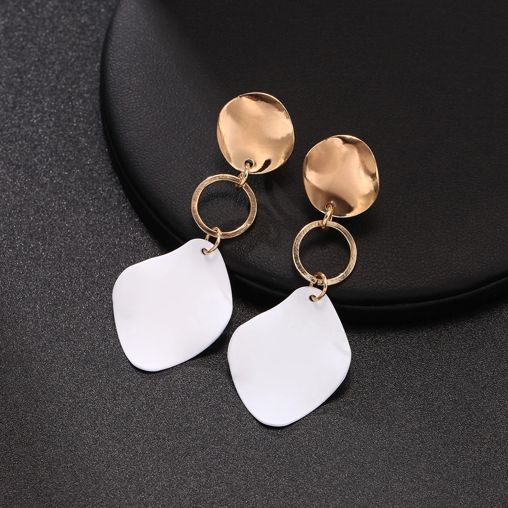 Women Clip Earrings Geometric Vintage Irregular No Hole