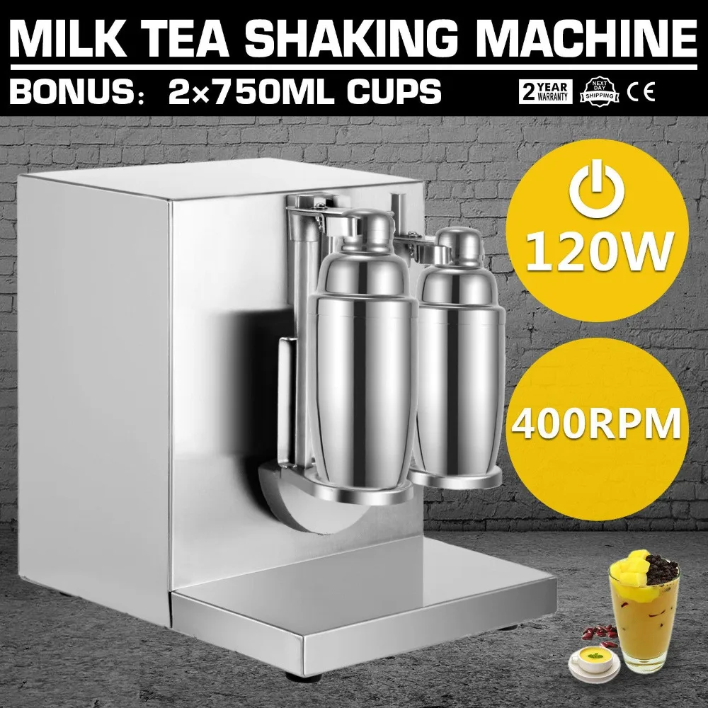 Bubble Boba Milk Tea Shaker Shaking Machine Mixer Auto Control Cream Stainless 