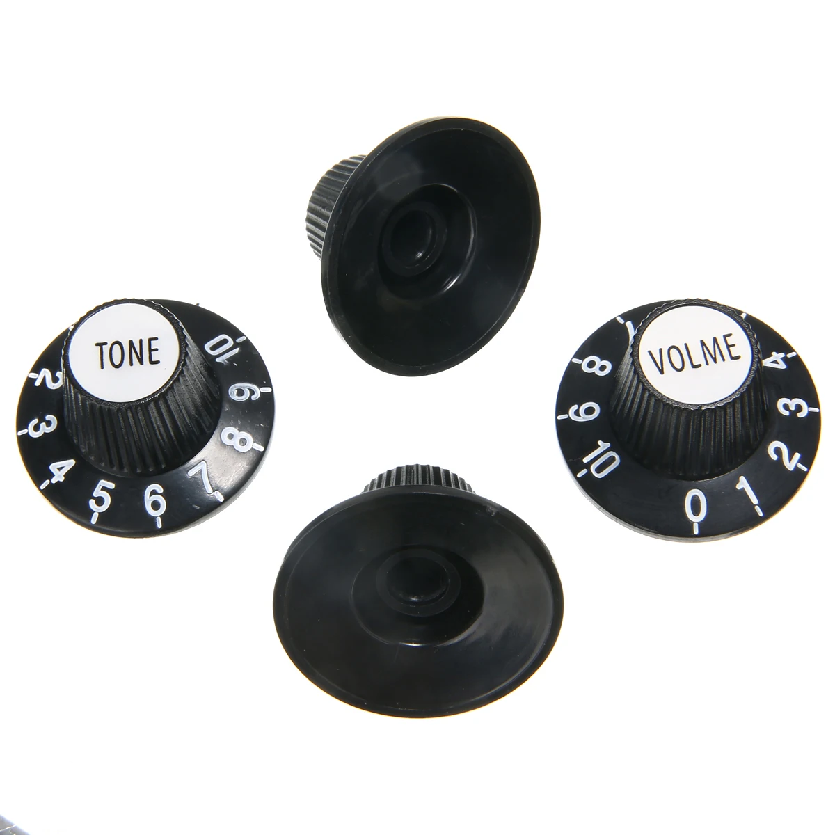 4Pcs/set New Guitar Control Knobs Silver Top Hat Bell For Gibson Les Paul For SG Tone and Volume Adjustable