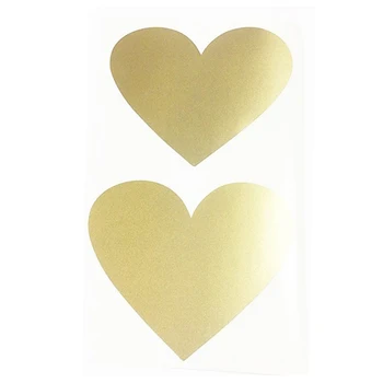 

300Pcs Scratch-Resistant Card Coating Sticker Magic Creative Card Coating 60X70Mm Love Heart Shape