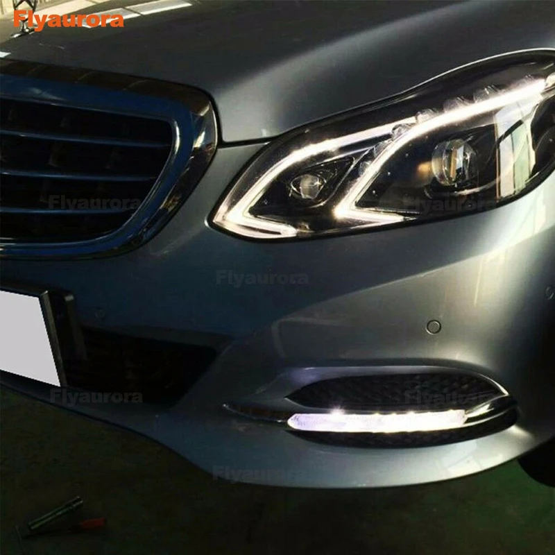 Фары дневного света DRL светодиодный дневной свет для Mercedes E Class E amg W212 E180 E200 E260 E320 E400 противотуманная фара