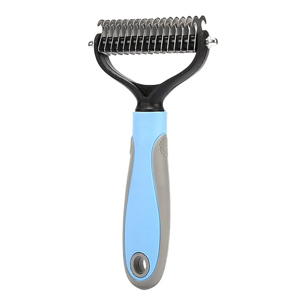 Open Knot Comb Dog Brush Grooming Pet Hair Removal Comb Double-Sided Stainless Steel Pet Hair  (8)