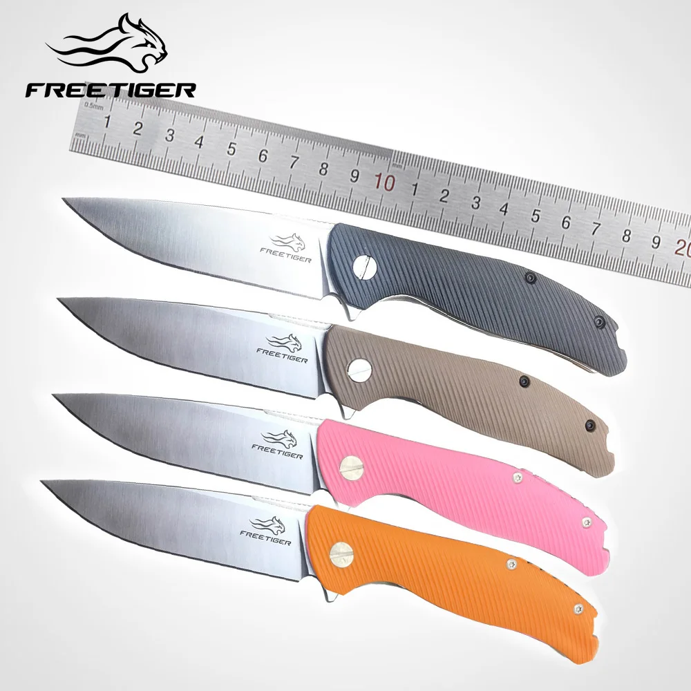 Складной нож FREETIGER с лезвием 420 дюйма ручка из нейлонового волокна Охотничий