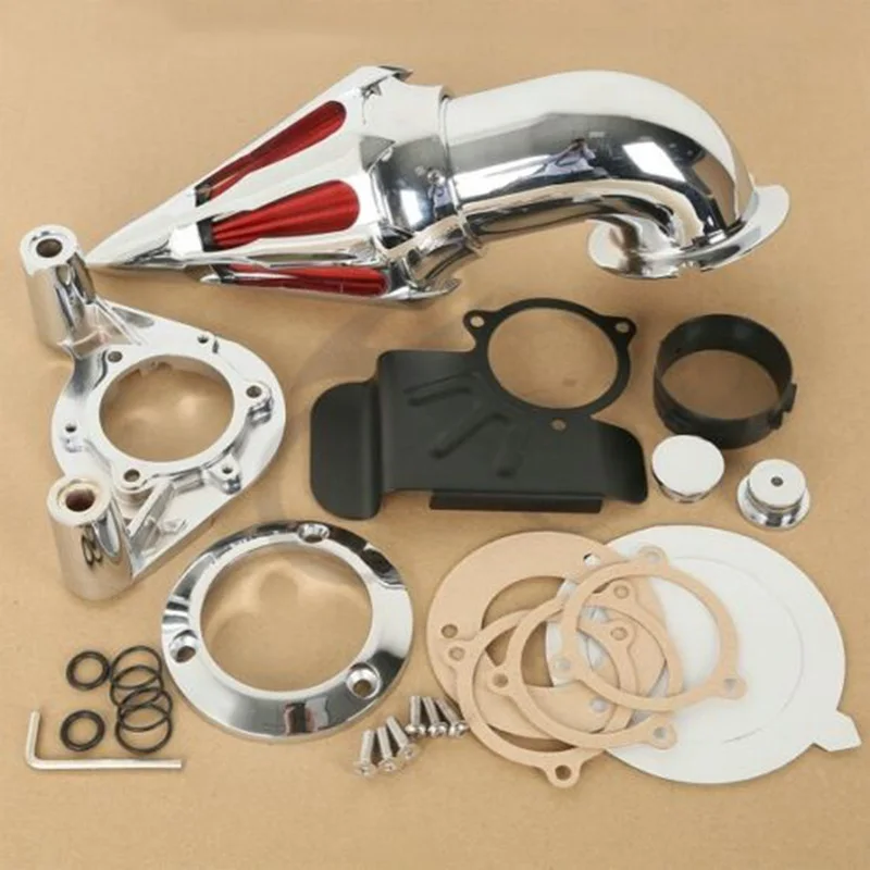 Motorcycle Black/Chrome Spike Air Filter Kit Intake For Harley Electra Road Glide 2008-2012 09 10 11 Motorcycle Black/Chrome Spike Air Filter Kit Intake For Harley Electra Road Glide 2008-2012 09 10 11