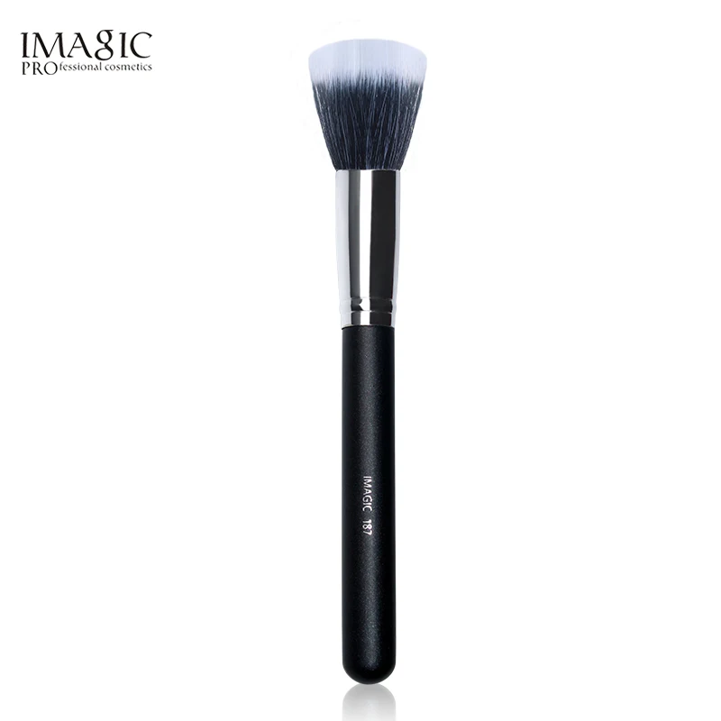 

IMAGIC Multifunctional Nylon Wool Fiber Makeup Brush Powder Blending Uniform Brush Highlight Makeup Black and white mix Brush