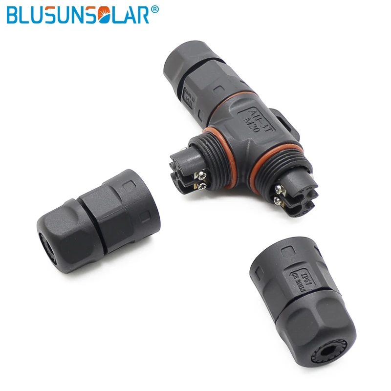 L20 50 pec lot IP67 t образные водонепроницаемые соединители 2pin 3Pin провода 250V 20A диаметр