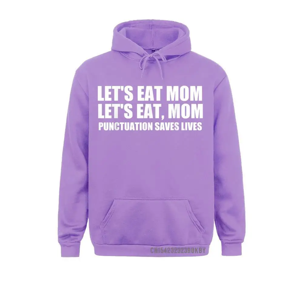 Long Sleeve Hoodies  Young Sweatshirts Let`s Eat Mom T-Shirt Punctuation Saves Lives Grammar Funny__A11273 Fashionable Sportswears Brand Let`s Eat Mom T-Shirt Punctuation Saves Lives Grammar Funny__A11273purple