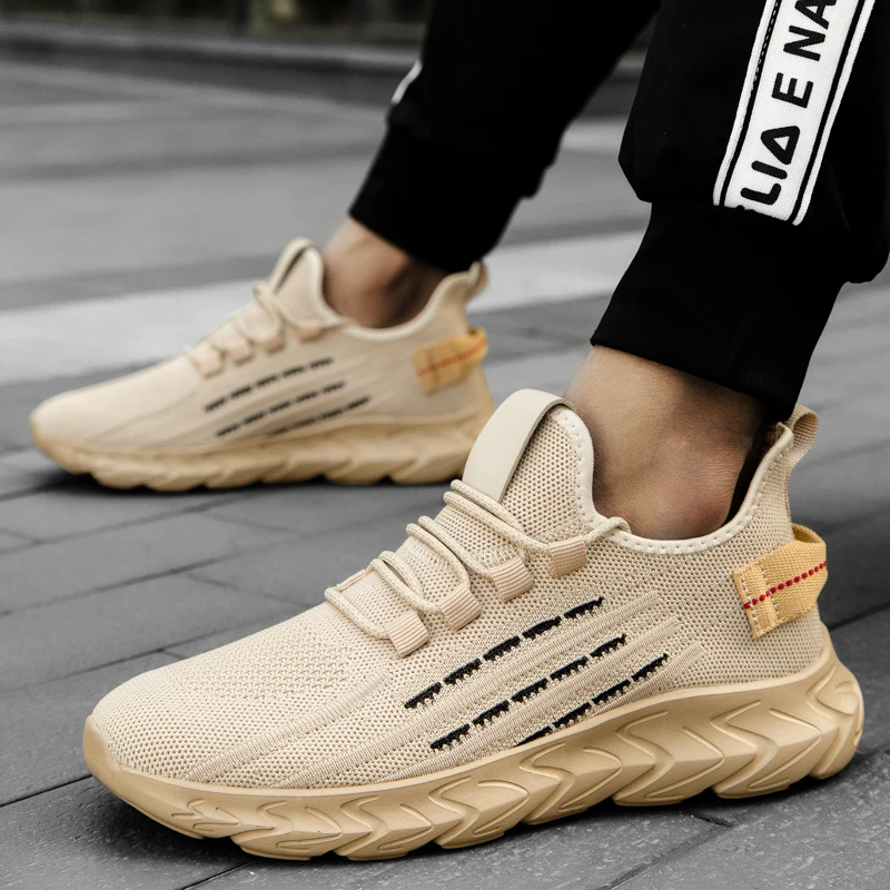 Zapatillas deportivas de tela para hombre, calzado ligero y cómodo, transpirable, para caminar, para exteriores, de talla 2021 - Deportes y entretenimiento