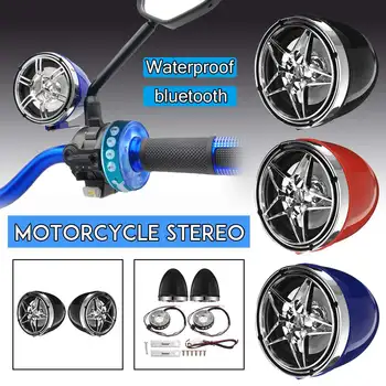 

12V Motorcycle Speaker Bluetooth Audio Water-resistant Motorbike Stereo Speaker With LED Motorcycle Handle Mount Control
