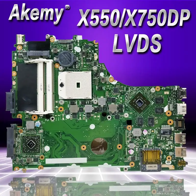 Akemy X550DP материнская плата REV: 2 0 LVDS ДЛЯ For Asus X750DP K550DP K550D X550D для ноутбука | Компьютеры
