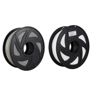

2 Roll 3D Printer 1KG Printing Filament 1.75Mm PLA, Grey & White