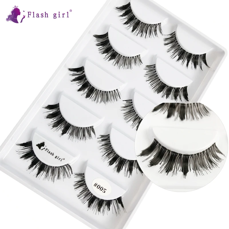 

Flash girl The most popular 11 styles 5pair/tray 100% Handmade 3D mink false eyelashes Individual Eyelashes Lashes Extension