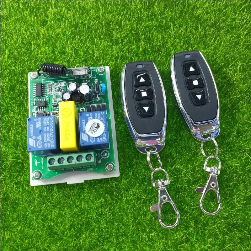

433mhz AC 220 V 2 CH RF Wireless Remote Control switch for tubular motor garage door /Projectors/Rolling doors/shutters