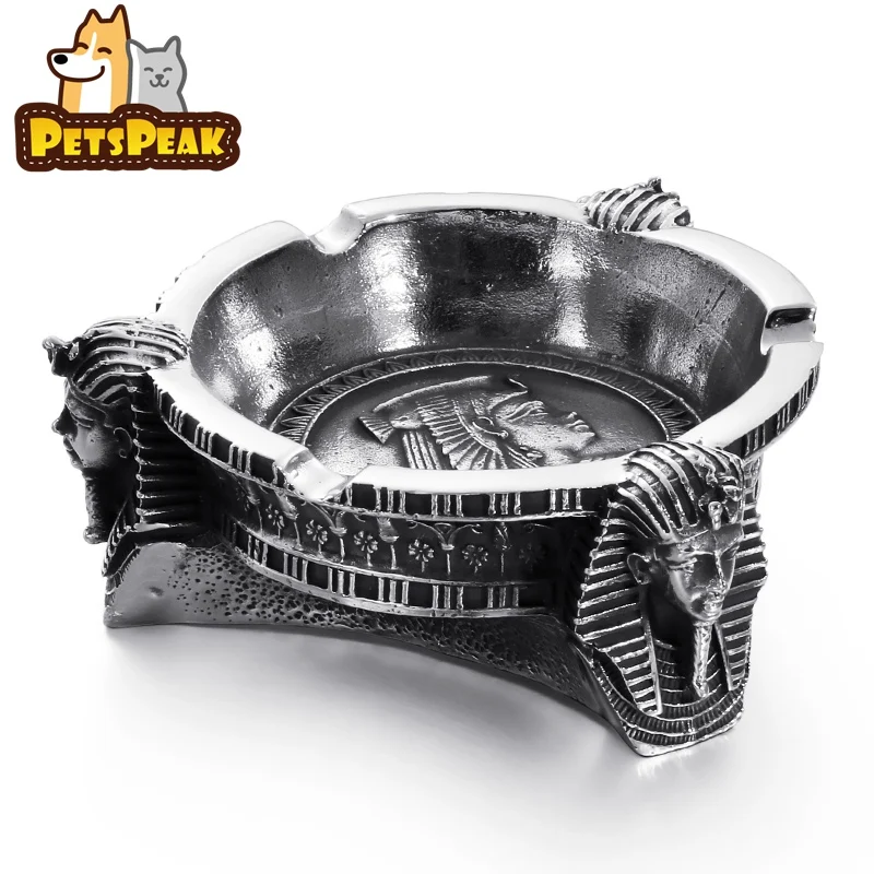 

Egyptian Pharaoh Ash Tray Business Office Cenicero Smoking Accessories Luxurious Artwork