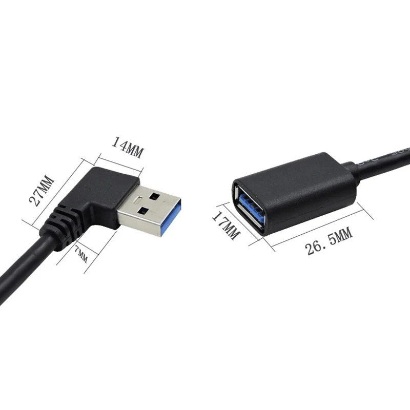 Горячий USB 3,0 удлинитель 90 градусов высокая скорость портативный для домашнего офиса бизнеса