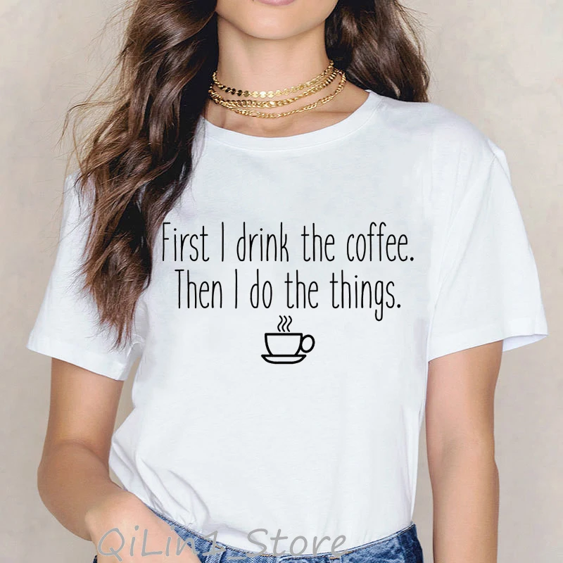 92026 Gilmore футболка для девочек Женская футболка с надписью Luke's Diner Drink coffee Женская белая футболка с круглым вырезом футболки с графическим принтом - Цвет: 92026